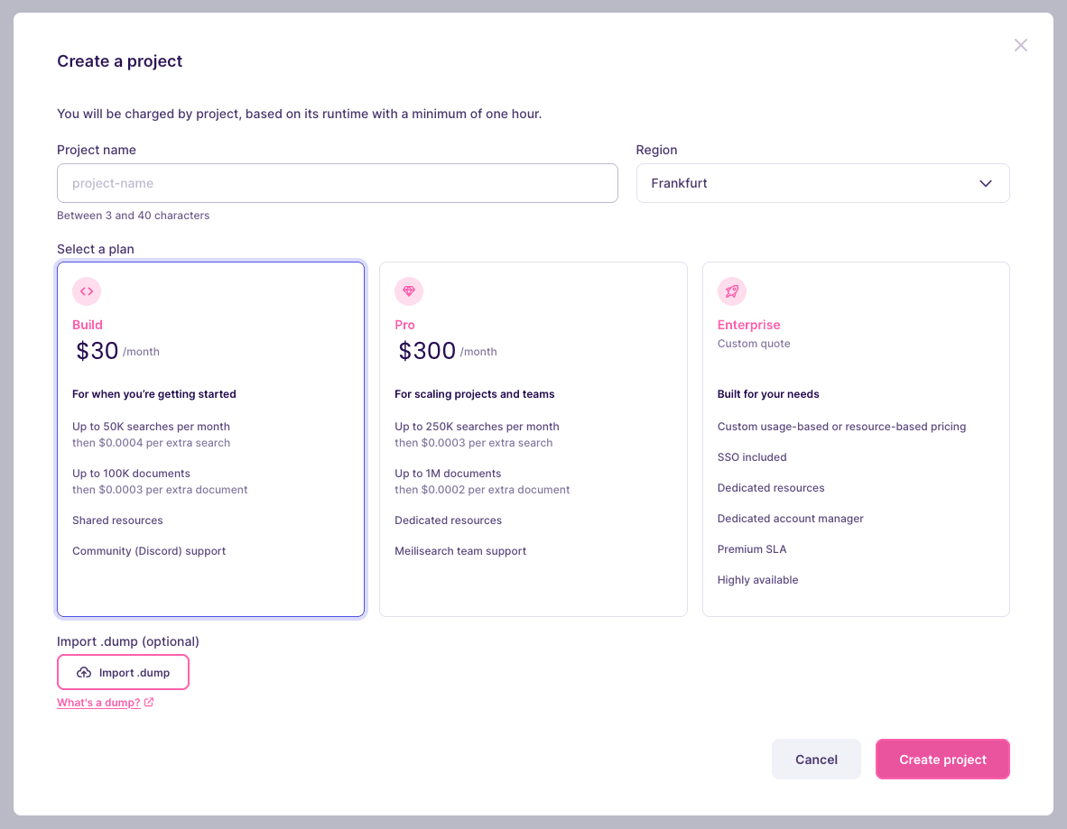 A variation of the previous modal window with an extra mandatory field: "Select a plan". There are a few billing plan options
