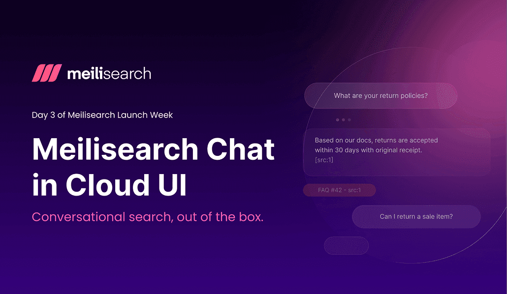 Conversational search, out of the box: Meilisearch Chat in Cloud UI