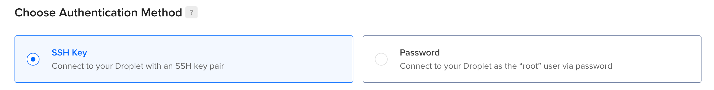 Selecting SSH keys for authentication