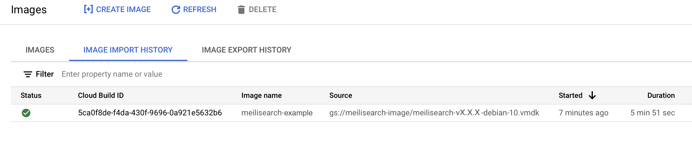 meilisearch-example successfully imported